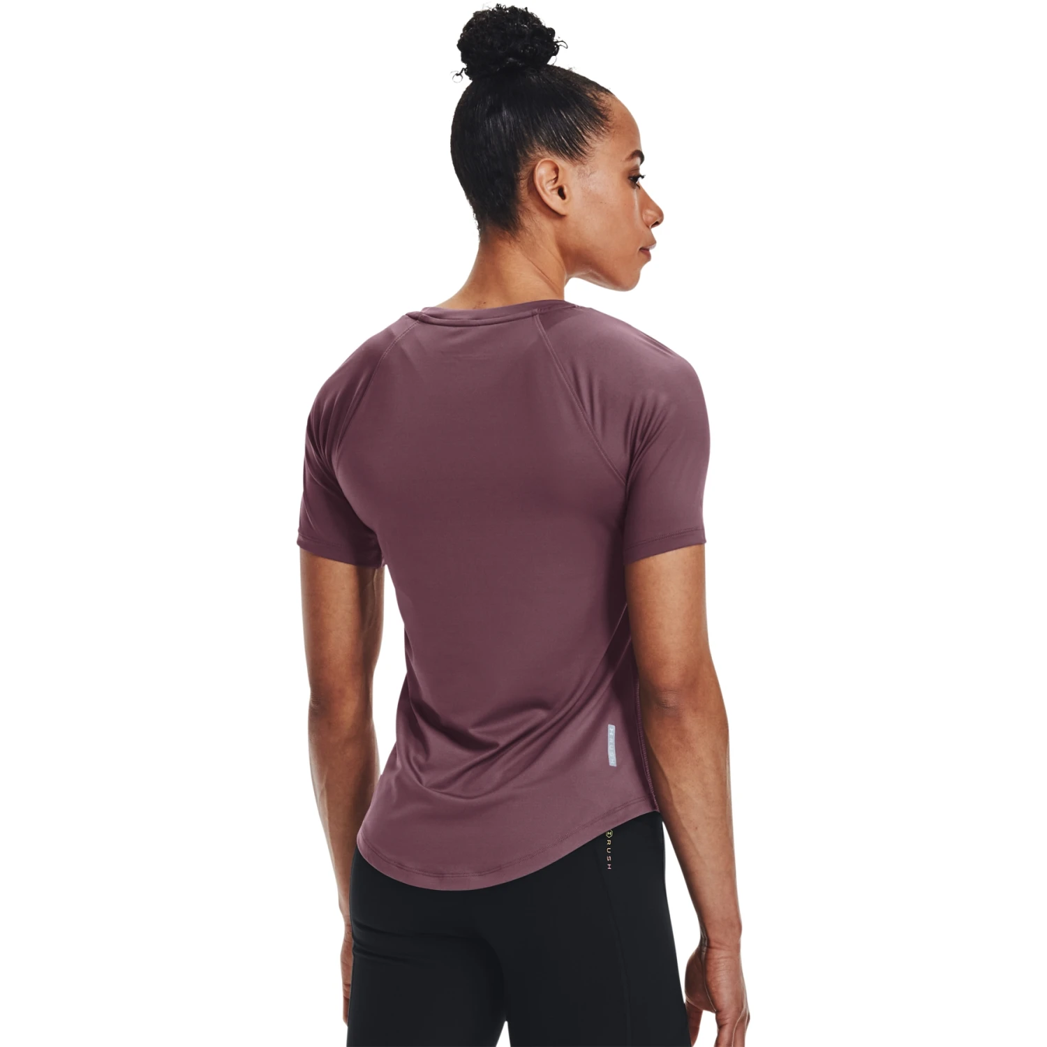 Under Armour UA Rush™ Mesh T-Shirt Dames - Ash Plum/Metallic Silver 2 Under Armour UA Rush™ Mesh T-Shirt Dames - Ash Plum/Metallic Silver - Afbeelding 2