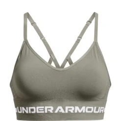 Under Armour UA Seamless Low Long Sport-BH Dames - Grove Green/Wit -Sportwinkel under armour womens ua seamless low long sports bra grove green white 3 1527570