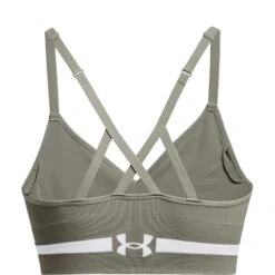 Under Armour UA Seamless Low Long Sport-BH Dames - Grove Green/Wit -Sportwinkel under armour womens ua seamless low long sports bra grove green white 4 1527571