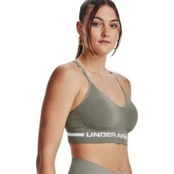 Under Armour UA Seamless Low Long Sport-BH Dames - Grove Green/Wit -Sportwinkel under armour womens ua seamless low long sports bra grove green white 7 1527574