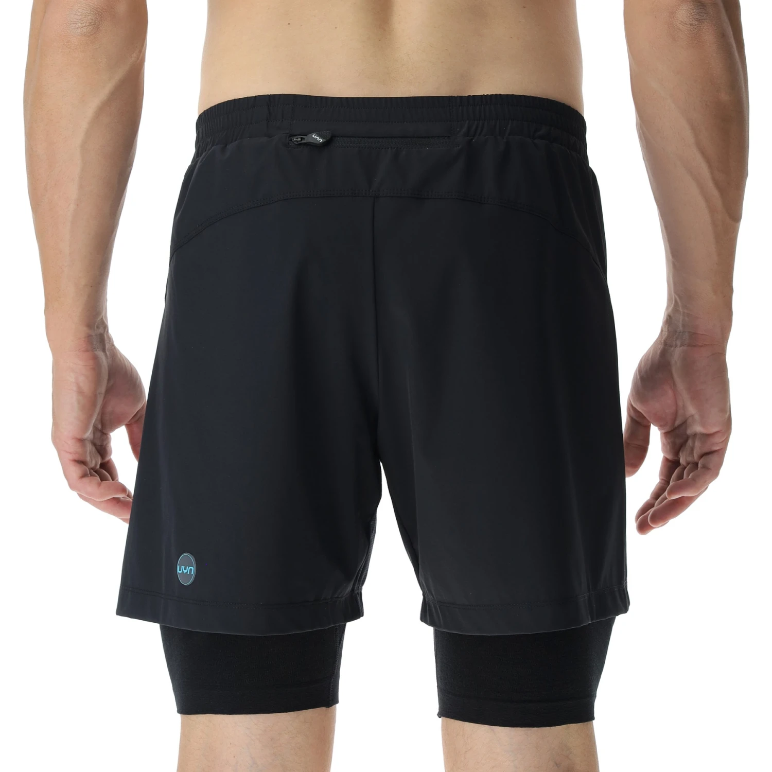 UYN Running Exceleration Performance 2in1 Shorts Heren - Black/Cloud 2 UYN Running Exceleration Performance 2in1 Shorts Heren - Black/Cloud - Afbeelding 2