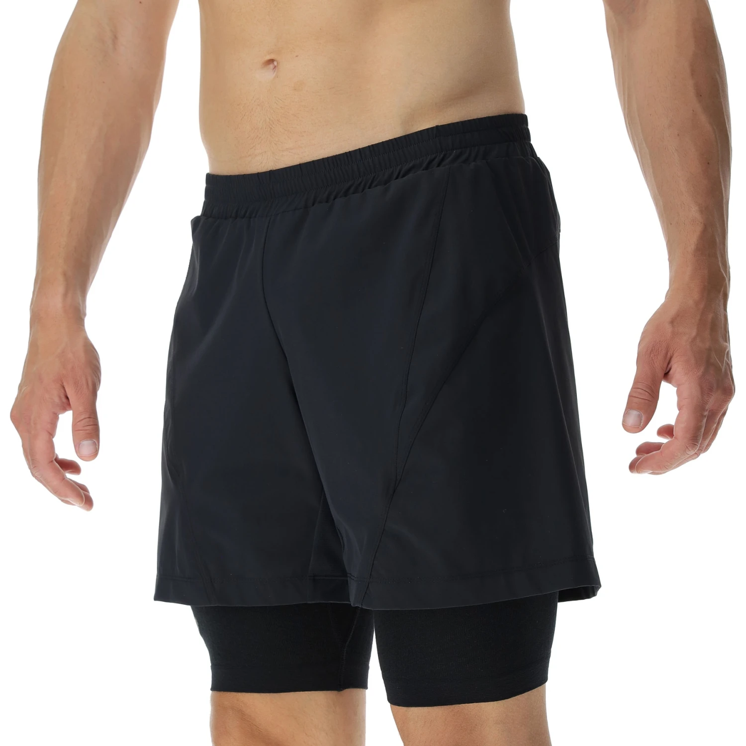 UYN Running Exceleration Performance 2in1 Shorts Heren - Black/Cloud 3 UYN Running Exceleration Performance 2in1 Shorts Heren - Black/Cloud - Afbeelding 3