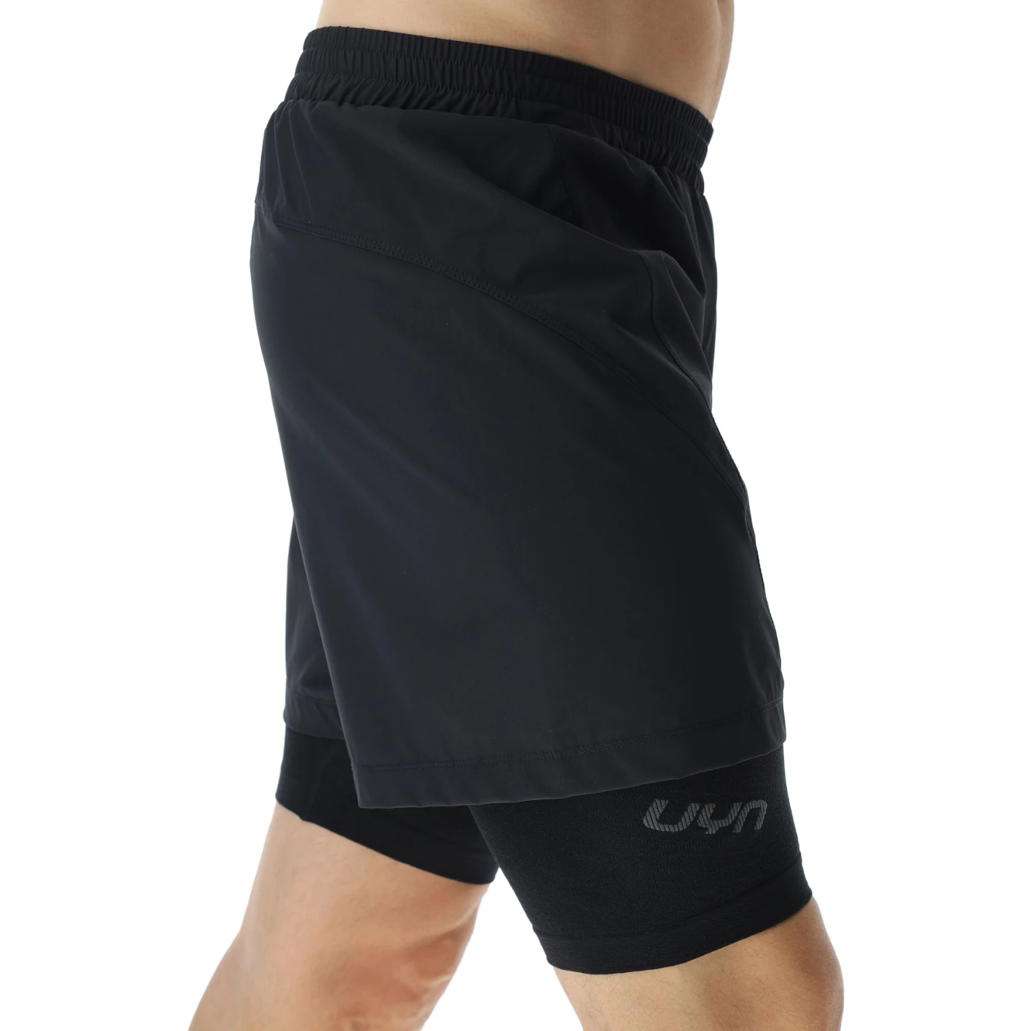 UYN Running Exceleration Performance 2in1 Shorts Heren - Black/Cloud 6 UYN Running Exceleration Performance 2in1 Shorts Heren - Black/Cloud - Afbeelding 6