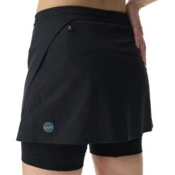 UYN Running Exceleration Performance 2In1 Rok Dames - Black/Cloud 9 UYN Running Exceleration Performance 2In1 Rok Dames - Black/Cloud -Sportwinkel uyn running exceleration performance 2in1 skirt women black cloud 2 1191015