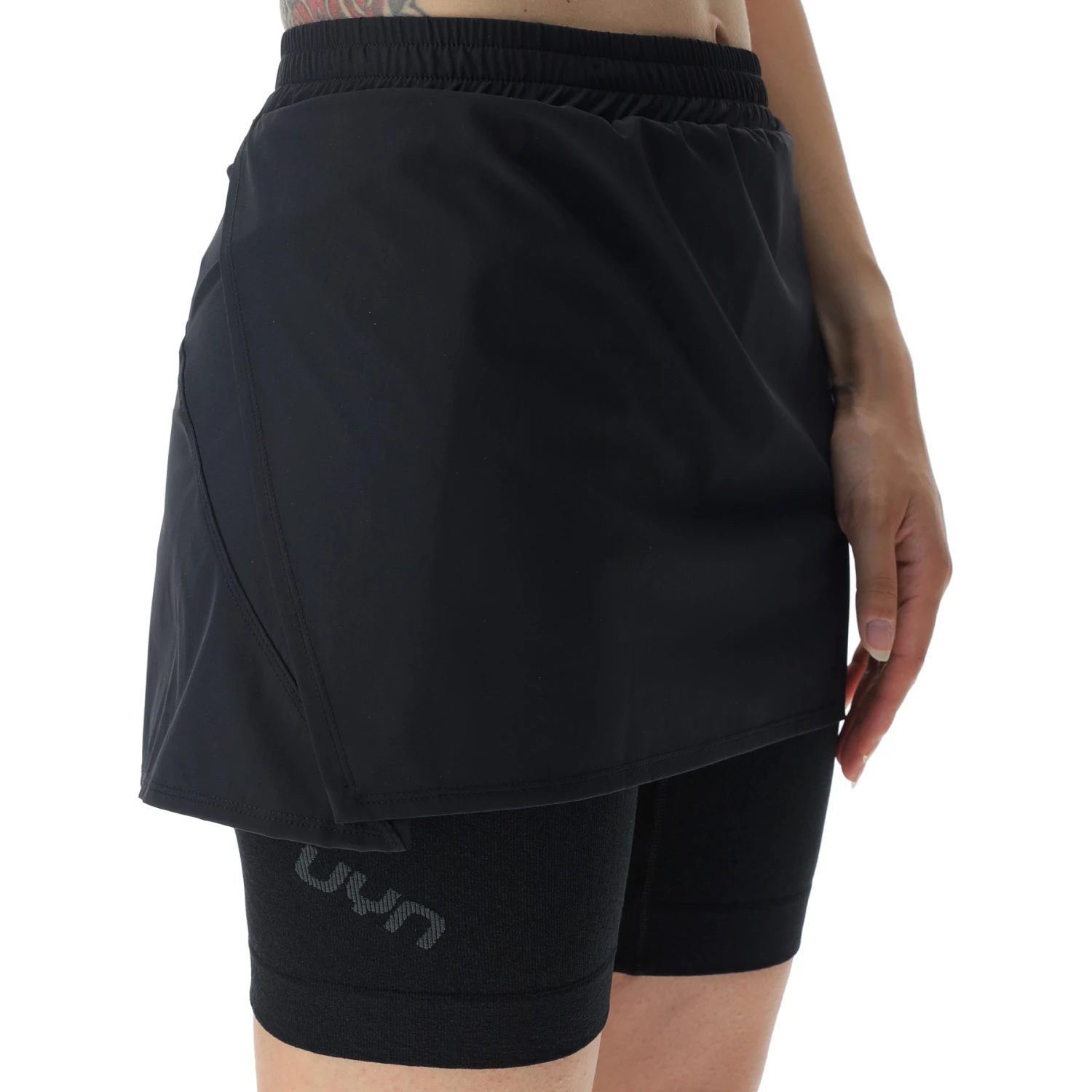 UYN Running Exceleration Performance 2In1 Rok Dames - Black/Cloud 5 UYN Running Exceleration Performance 2In1 Rok Dames - Black/Cloud - Afbeelding 5